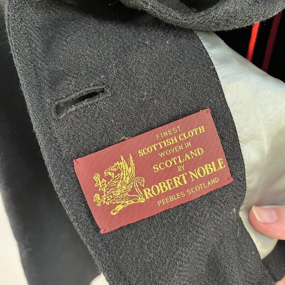 Vintage J. Crew Robert Noble Scottish Wool Black Blazer- Size 6 - Picture 7 of 7